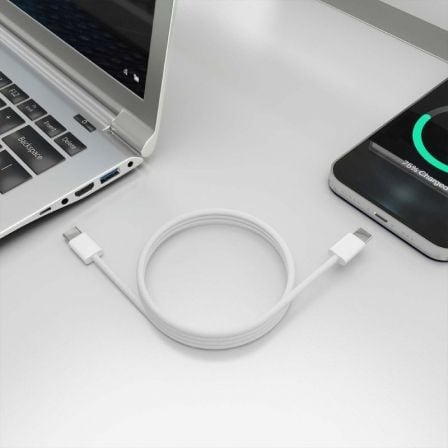Cable usb 2.0 tipo-c aisens a107-0856/ usb tipo-c macho - usb tipo-c macho/ hasta 60w/ 480mbps/ 2m/ blanco