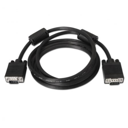 Cable svga aisens a113-0073/ vga macho - vga macho/ hasta 3w/ 10mbps/ 6m/ negro