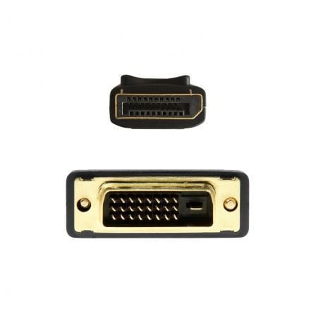 Cable conversor aisens a125-0366/ displayport macho - dvi macho/ hasta 5w/ 2300mbps/ 2m/ negro