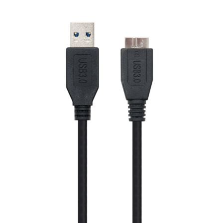 Cable usb 3.0 nanocable 10.01.1101-bk/ usb macho - microusb macho/ 1m/ negro