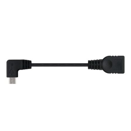 Cable usb 2.0 nanocable 10.01.3600/ microusb macho - usb hembra/ 15cm/ negro