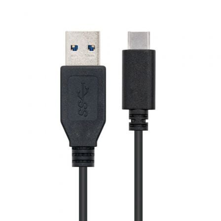 Cable usb 3.1 nanocable 10.01.4001/ usb tipo-c macho - usb macho/ 1m/ negro