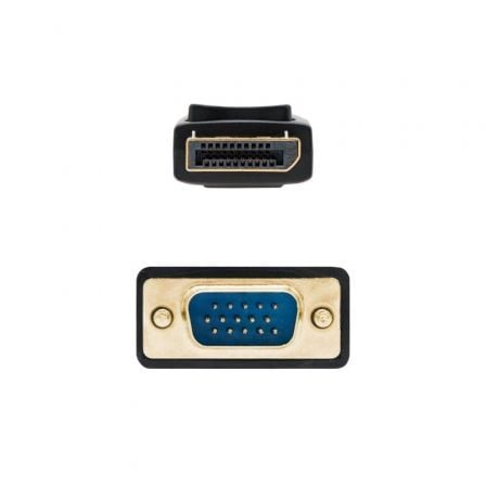 Cable conversor nanocable 10.15.4401/ displayport macho - vga macho/ 1m/ negro