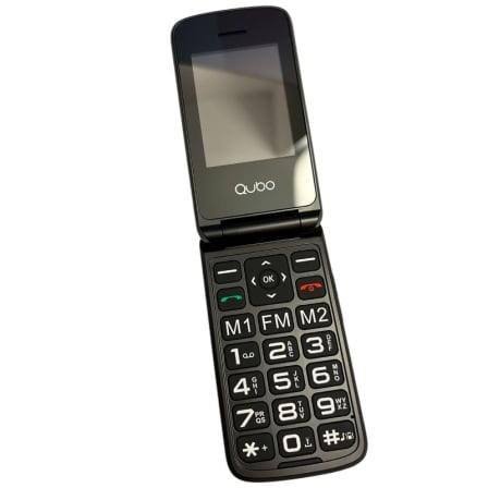 Teléfono Móvil Qubo X-247 4G para Personas Mayores/ Negro