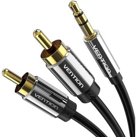 Cable estéreo vention bcfbi/ jack 3.5 macho - 2x rca macho/ 3m/ negro