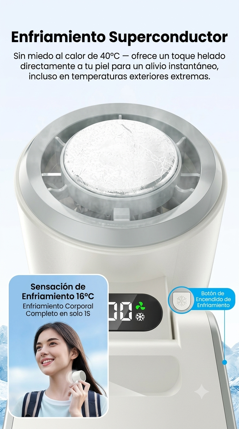 Ventilador de Mano Vention PBCH0/ 100 velocidades