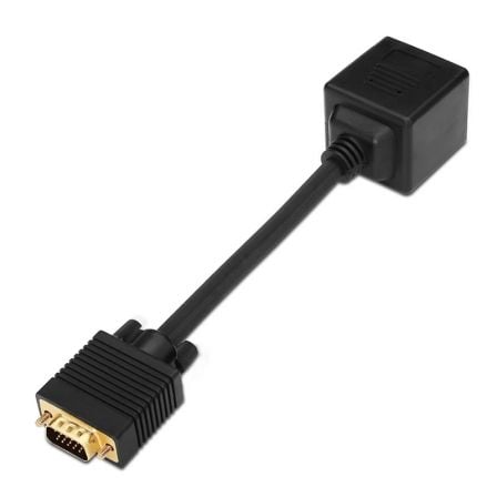 Duplicador svga aisens a113-0080/ vga macho - 2x vga hembra