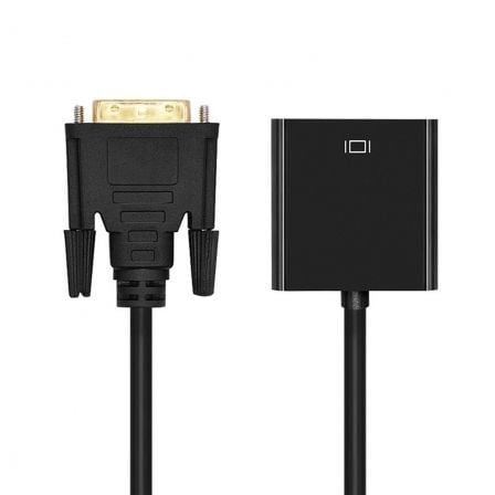 Cable conversor aisens a147-0352/ dvi macho - vga hembra/ 30cm/ negro