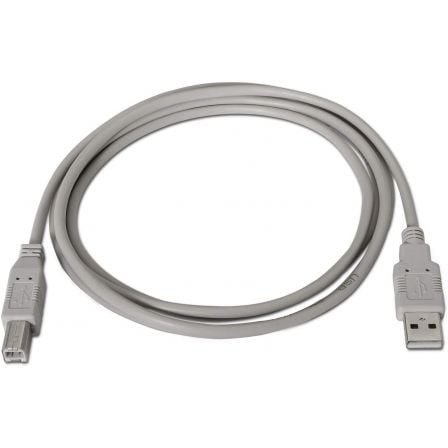 Cable usb 2.0 impresora aisens a101-0001/ usb tipo-b macho - usb macho/ 1m/ beige