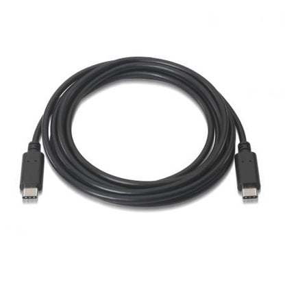 Cable usb 2.0 tipo-c aisens a107-0058/ usb tipo-c macho - usb tipo-c macho/ 480mbps/ 3m/ negro
