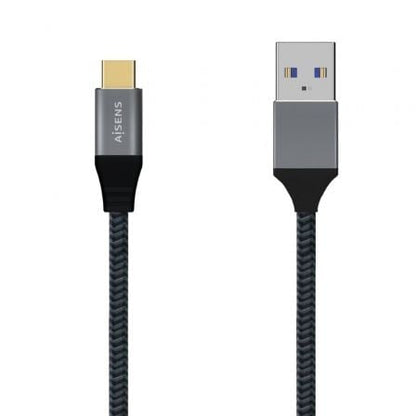 Cable usb 3.1 tipo-c aisens a107-0630/ usb tipo-c macho - usb macho/ 10gbps/ 50cm/ gris