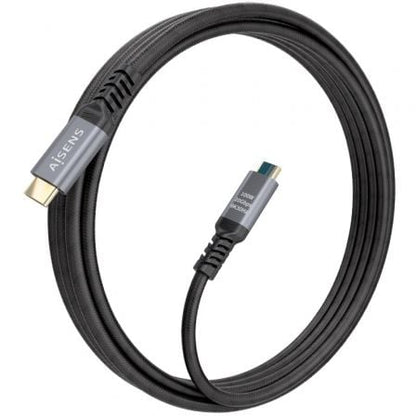 Cable usb 3.2 tipo-c aisens a107-0988/ usb tipo-c macho - usb tipo-c macho/ hasta 100w/ 20gbps/ 3m/ negro