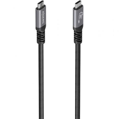 Cable usb 3.2 tipo-c aisens  a107-0992/ usb tipo-c macho - usb tipo-c macho/ hasta 60w/ 5gbps/ 10m/ negro