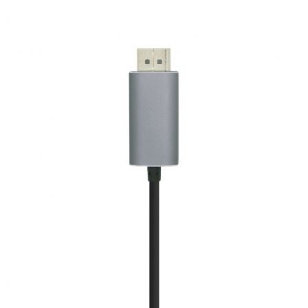Cable displayport aisens a109-0394/ usb tipo-c macho - displayport macho/ hasta 27w/ 1250mbps/ 80cm/ negro