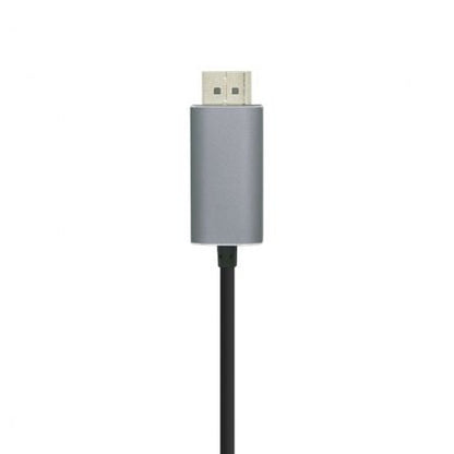 Cable displayport aisens a109-0395/ usb tipo-c macho - displayport macho/ hasta 27w/ 1250mbps/ 1.8m/ negro