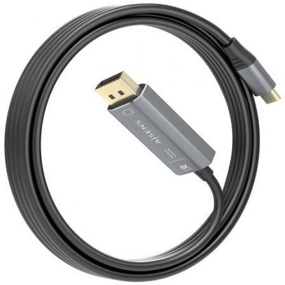 Cable conversor aisens a109-0880/ usb tipo-c macho - displayport macho/ 1.8m/ negro