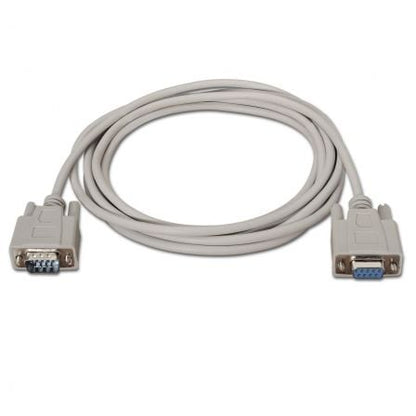 Cable serie rs232 aisens a112-0065/ db9 macho - db9 hembra/ hasta 0.15w/ 1.6mbps/ 1.8m/ beige
