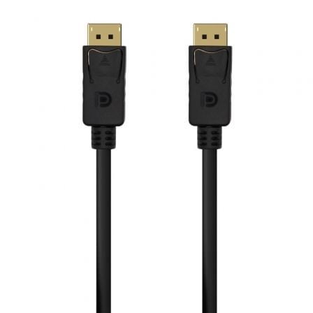 Cable displayport 1.2 4k aisens a124-0548/ displayport macho - displayport macho/ hasta 5w/ 2300mbps/ 50cm/ negro