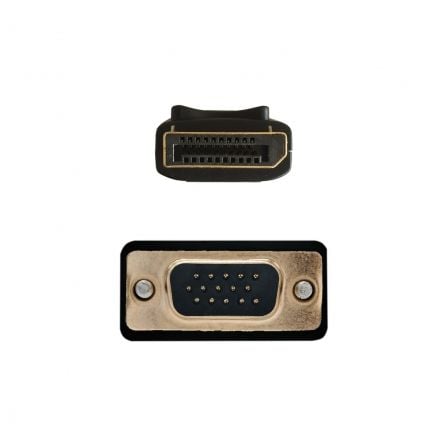 Cable conversor aisens a125-0365/ displayport macho - vga macho/ hasta 5w/ 2300mbps/ 2m/ negro