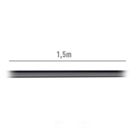 Cable estéreo aisens a128-0145/ jack 3.5 macho - jack 3.5 hembra/ hasta 0.1w/ 1.5m/ negro