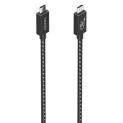 Cable usb 4.0 tipo-c aisens a156-0867/ usb tipo-c macho - usb tipo-c macho/ hasta 240w/ 40gbps/ 1m/ gris