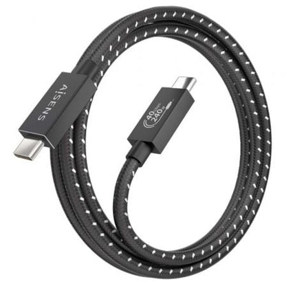 Cable usb 4.0 tipo-c aisens a156-0868/ usb tipo-c macho - usb tipo-c macho/ hasta 240w/ 40gbps/ 1.5m/ gris