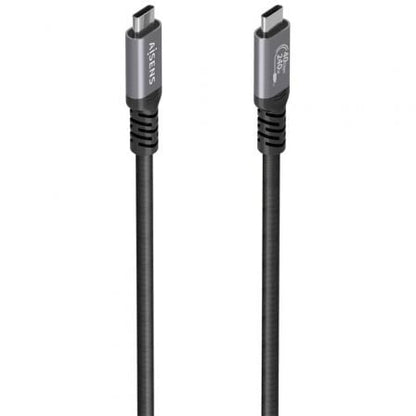 Cable usb 4.0 tipo-c aisens a156-0994/ usb tipo-c macho - usb tipo-c macho/ hasta 240w/ 40gbps/ 1m/ negro