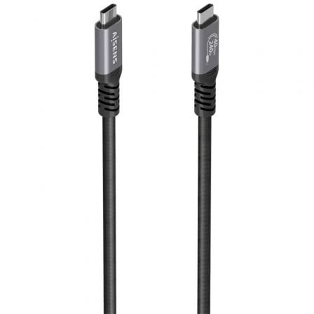 Cable usb 4.0 tipo-c aisens a156-0995/ usb tipo-c macho - usb tipo-c macho/ hasta 240w/ 40gbps/ 1.5m/ negro