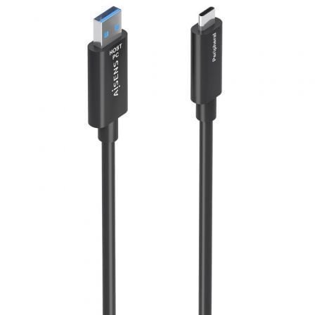 Cable usb 3.2 tipo-c aoc aisens a157-0925/ usb tipo-c macho - usb macho/ 10gbps/ 15m/ negro