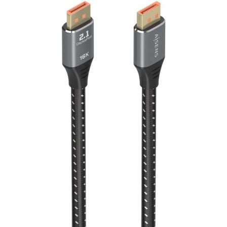 Cable displayport 2.1 16k aisens a158-0902/ displayport macho - displayport macho/ 80gbps/ 1.5m/ negro