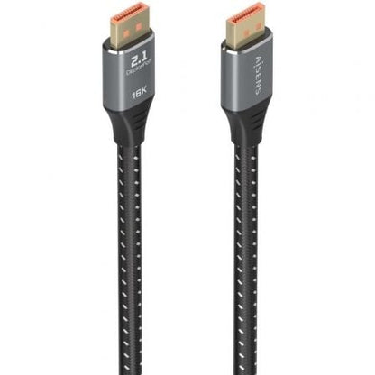 Cable displayport 2.1 16k aisens a158-0903/ displayport macho - displayport macho/ 80gbps/ 2m/ negro