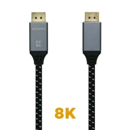 Cable displayport 1.4 8k aisens a149-0438/ displayport macho - displayport macho/ 3m/ negro gris