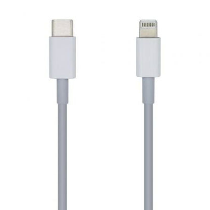 Cable usb tipo-c 2.0 lightning aisens a102-0443/ lightning macho - usb tipo-c macho/ 480mbps/ 2m/ blanco