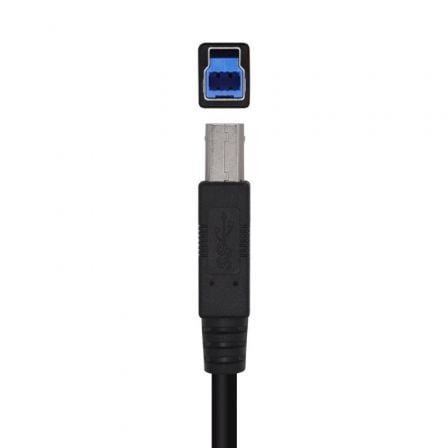 Cable usb 3.0 impresora aisens a105-0444/ usb tipo-b macho - usb macho/ 5gbps/ 2m/ negro