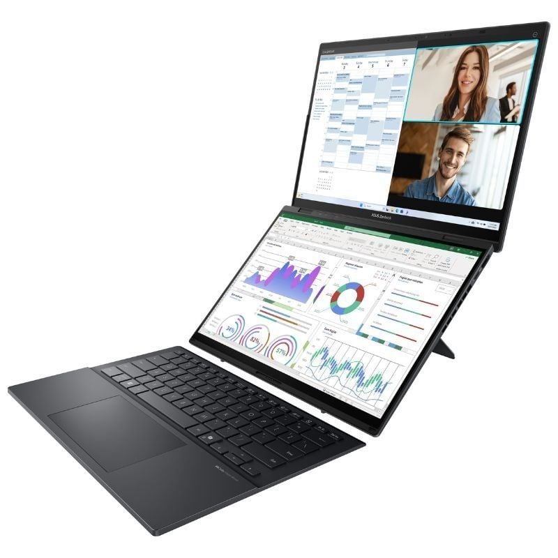Portátil Convertible Asus ZenBook Duo OLED UX8406CA-QL336W Intel Core Ultra 7-255H/ 32GB/ 1TB SSD/ 14" Táctil/ Win11