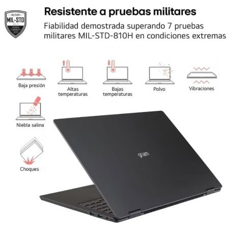 Portátil LG Gram 14ZD90T-G.AX88B Intel Core Ultra 7-255H/ 32GB/ 1TB SSD/ 14"/ Sin Sistema Operativo