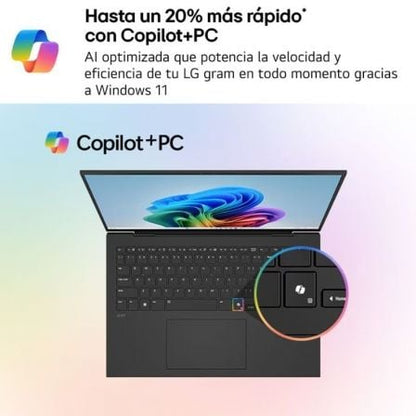Portátil LG Gram 15Z80T-G.AU88B Ryzen AI 7-350/ 32GB/ 1TB SSD/ 15.6"/ Win11