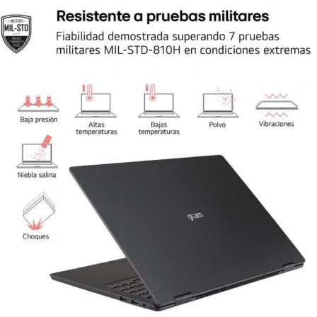 Portátil Convertible LG Gram Pro 2en1 16T90TP-K.AD88B Intel Core Ultra 7-255H/ 32GB/ 1TB SSD/ 16" Táctil/ Win11