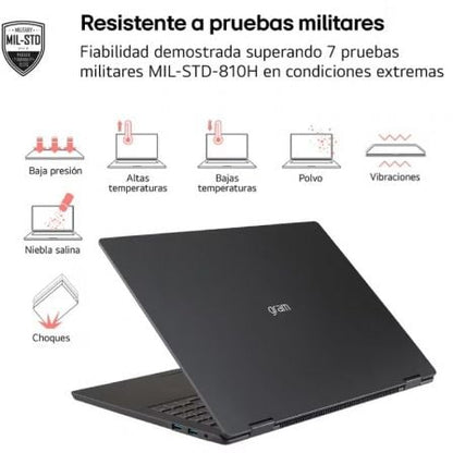 Portátil Convertible LG Gram Pro 2en1 16T90TP-K.AD88B Intel Core Ultra 7-255H/ 32GB/ 1TB SSD/ 16" Táctil/ Win11