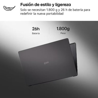 Portátil LG Gram 16UD55U-G.AX55BN Ryzen AI 5 430/ 16GB/ 512GB SSD/ 16"/ Sin Sistema Operativo