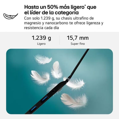 Portátil LG Gram 16Z90TL-G.AU85BN Intel Core Ultra 7-258V/ 32GB/ 512GB SSD/ 16"/ Win11