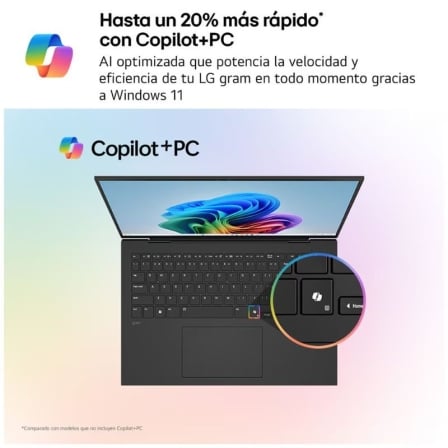 Portátil LG Gram Pro 16Z90TS-G.AU99BN Intel Core Ultra 9-288V/ 32GB/ 1TB SSD/ 16"/ Win11