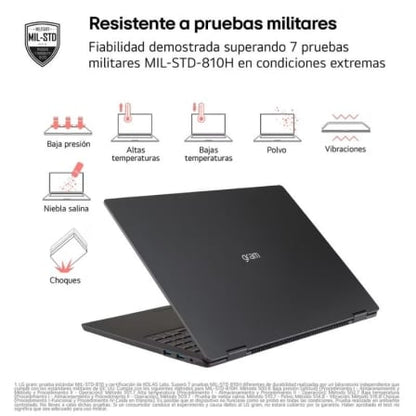 Portátil LG Gram Pro 16Z90TS-G.AU99BN Intel Core Ultra 9-288V/ 32GB/ 1TB SSD/ 16"/ Win11