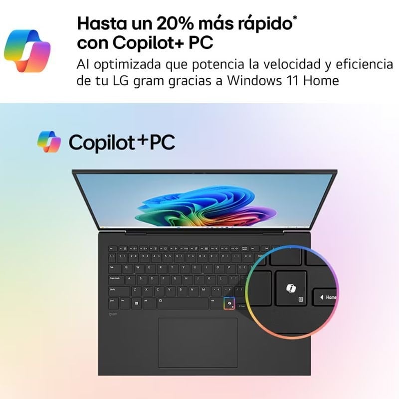 Portátil LG Gram Pro 16Z90U-K.AUB5BN Intel Core Ultra X7-358H/ 32GB/ 512GB SSD/ 16"/ Win11