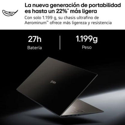 Portátil LG Gram Pro 16Z90U-K.AUB5BN Intel Core Ultra X7-358H/ 32GB/ 512GB SSD/ 16"/ Win11