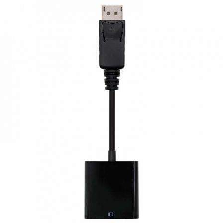 Conversor nanocable 10.16.0602/ displayport macho - vga hembra/ 15cm/ negro