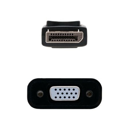 Conversor nanocable 10.16.0602/ displayport macho - vga hembra/ 15cm/ negro