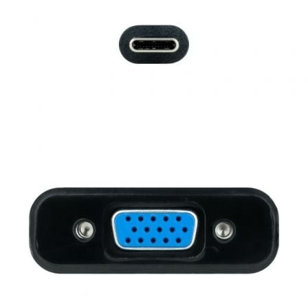Cable conversor nanocable 10.16.4101-bk/ usb tipo-c macho - vga hembra/ 10cm/ negro