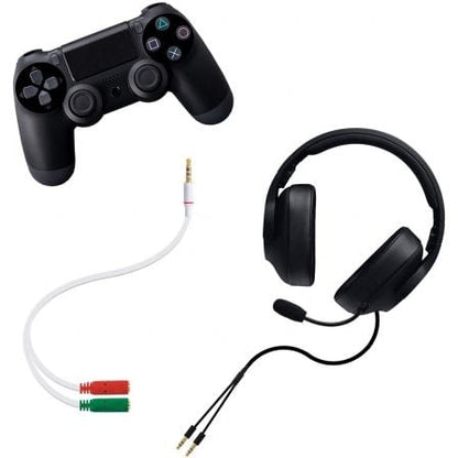 Cable estéreo nanocable 10.24.1201/ jack 3.5 macho - 2x jack 3.5 hembra/ 20cm/ blanco