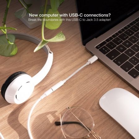 Conversor usb tipo-c nanocable 10.24.1205-w/ usb tipo-c macho - jack 3.5 hembra